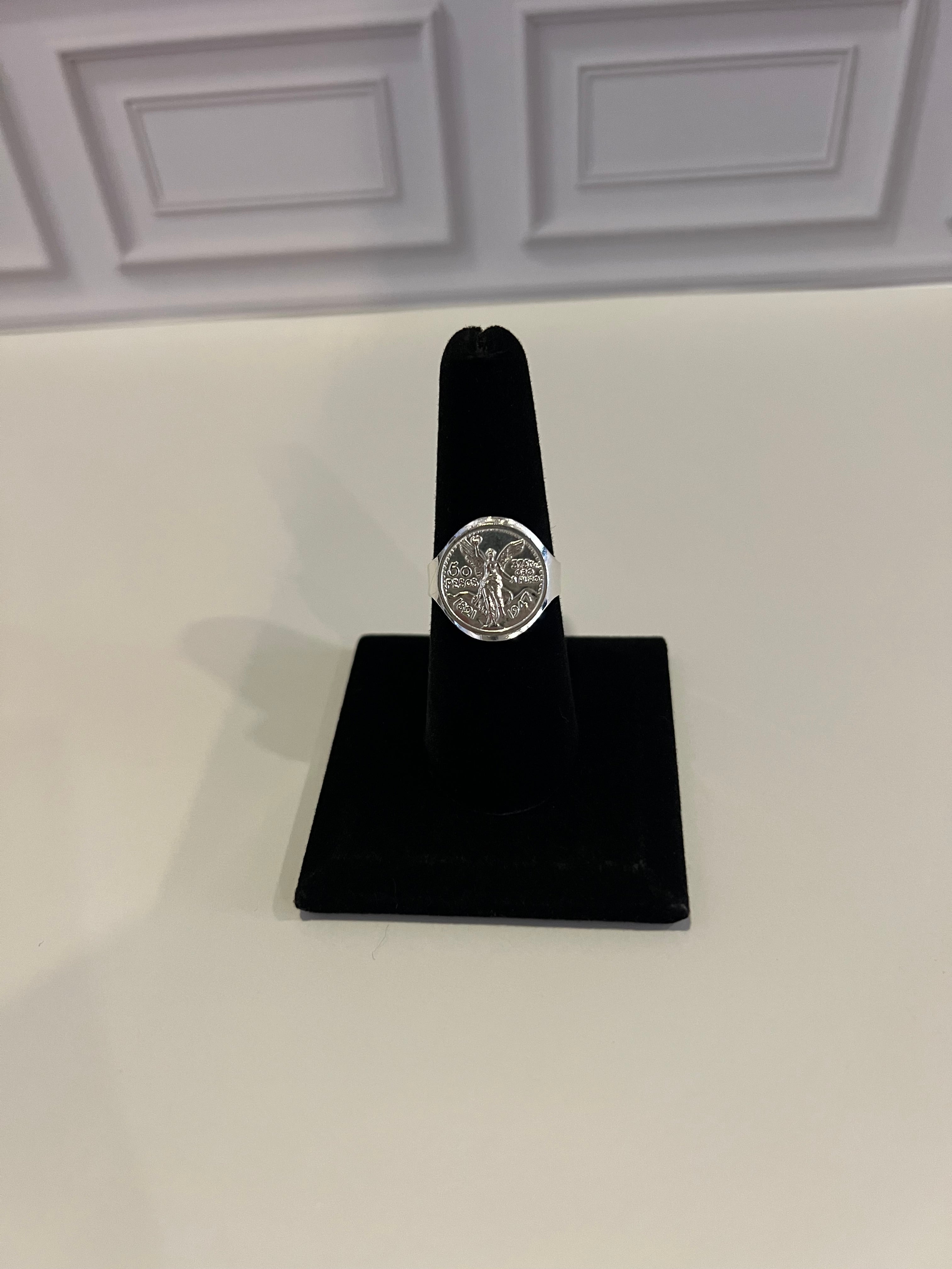 925 Sterling Silver Men's Women's Libertad Centenario Moneda DESIGN Coin Ring
