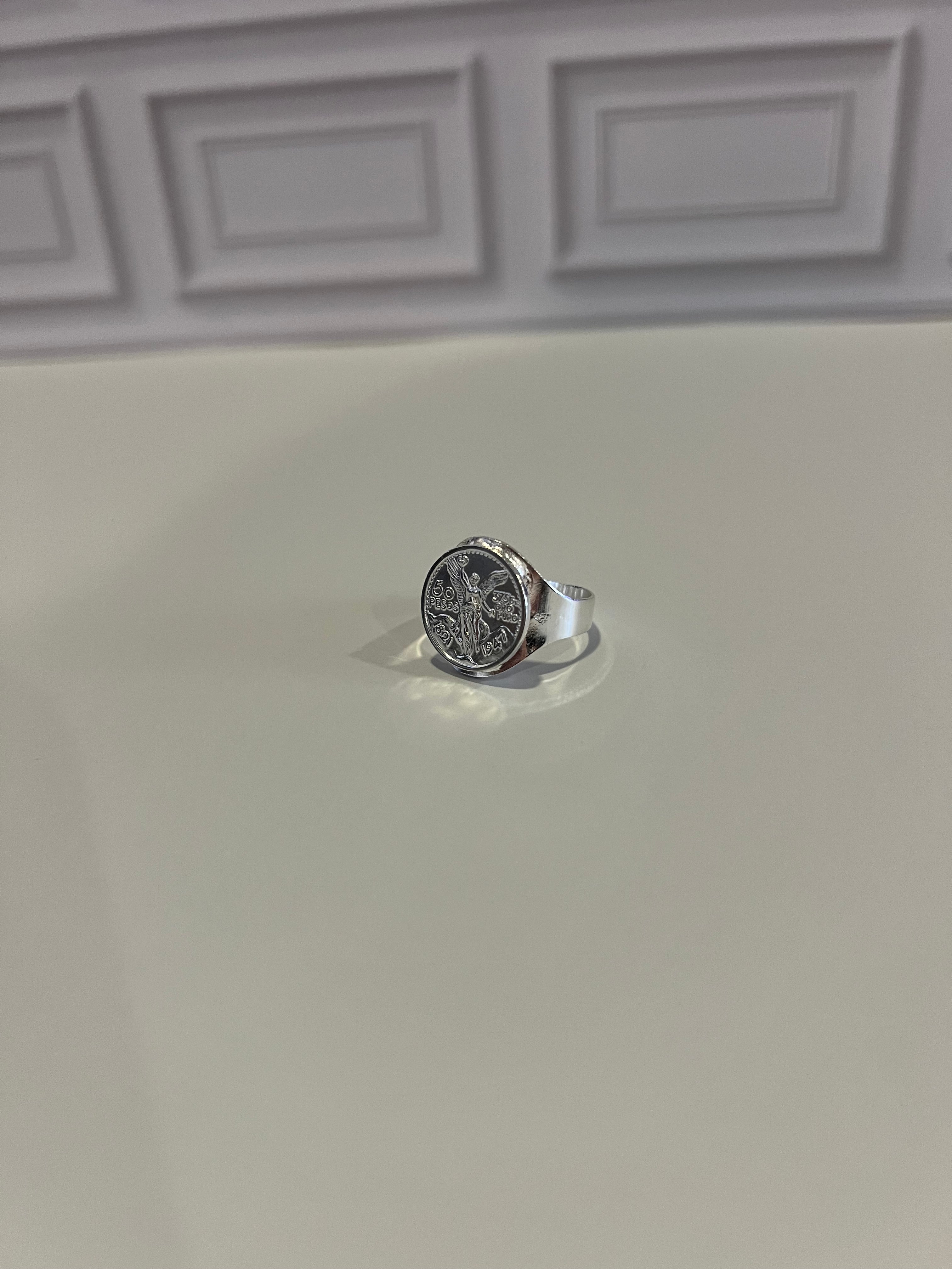 925 Sterling Silver Men's Women's Libertad Centenario Moneda DESIGN Coin Ring